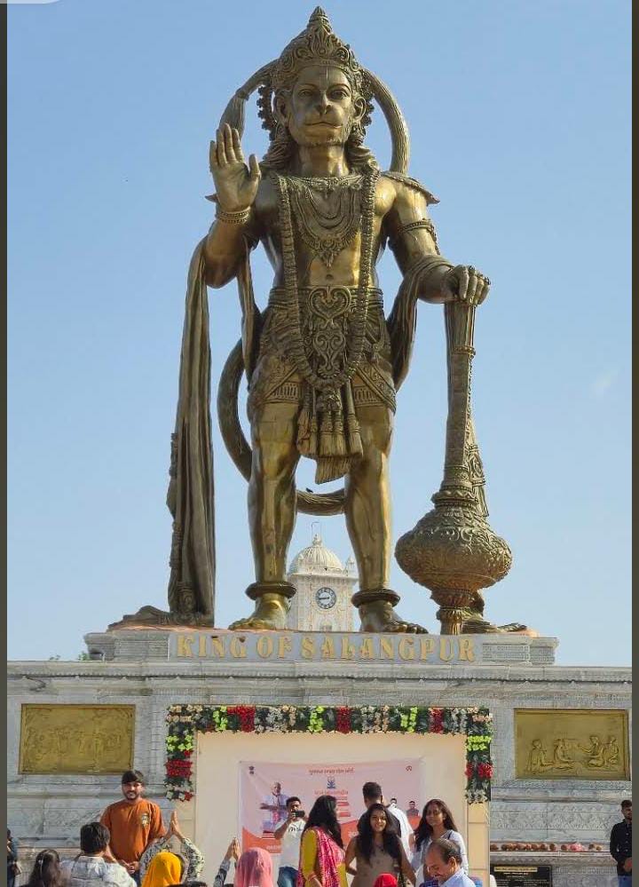 King of Salangpur Hanuman ji statue at the temple